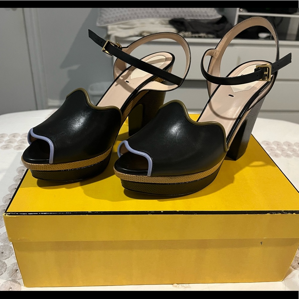 Fendi Black Heels. Great condition